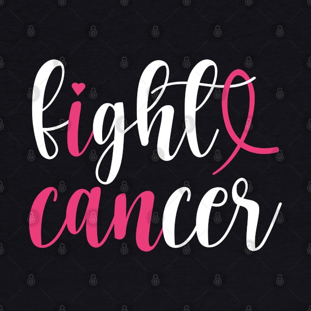 Fight Cancer I Can Survivor Pink Ribbon Breast Cancer by CreativeShirt